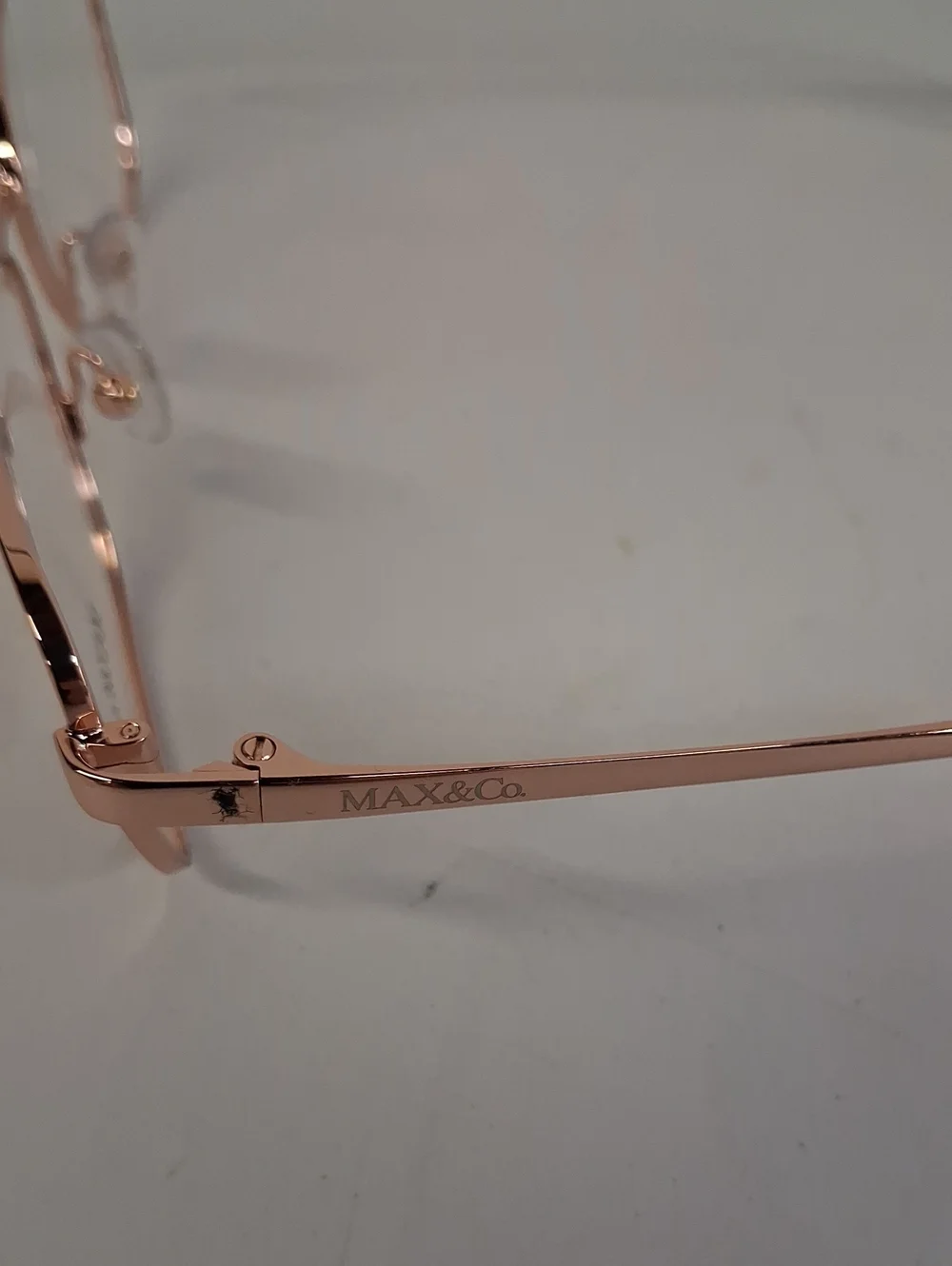 NWOT Womens Rxable Max & Co. MO5056 033 Rose Gold Eyeglass Frames